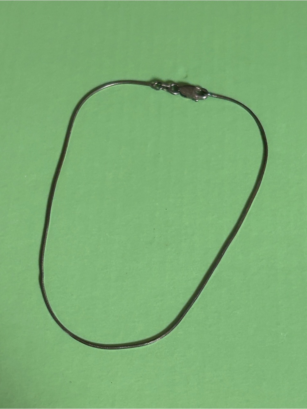 Delicate Sterling Silver Snake Anklet